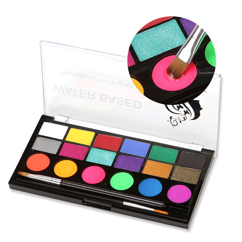 Set de Pintura Corporal UV 🎨 – 18 Colores para Halloween y Maquillaje Creativo