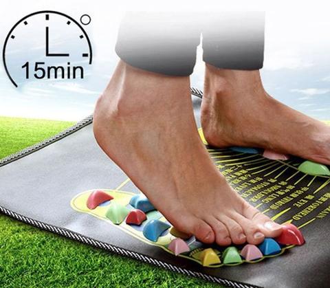 Almohadilla de masaje de pies para reflexología, estera masajeadora para caminar con adoquines, alivio del dolor,