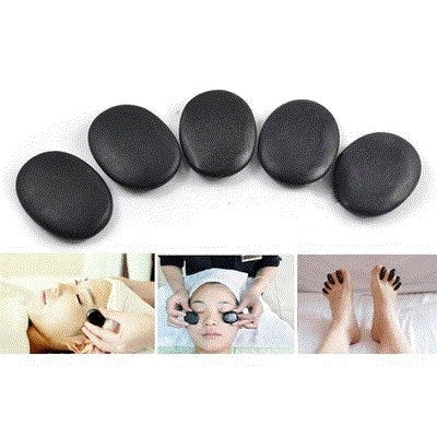 Juego de Piedra Natural Hot Spa Rock para masajes, "Juego de Piedras de Spa: Relajación Natural en Casa"