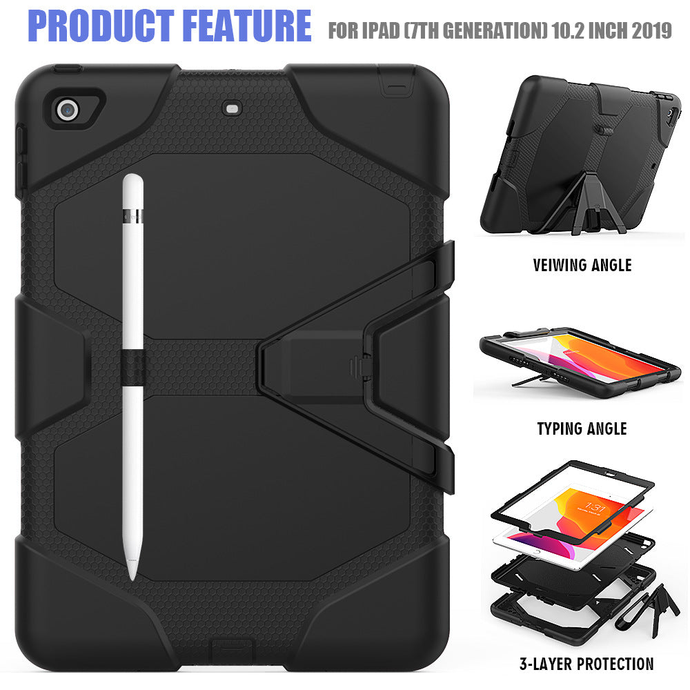 Funda para Galaxy Tab A 10.1 T510 T515 2019, a prueba de golpes, a prueba de polvo, armadura dura, diseño resistente con soporte para Samsung Galaxy Tab A 10.1 T510 T515 2019,