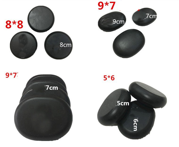 Juego de Piedra Natural Hot Spa Rock para masajes, "Juego de Piedras de Spa: Relajación Natural en Casa"