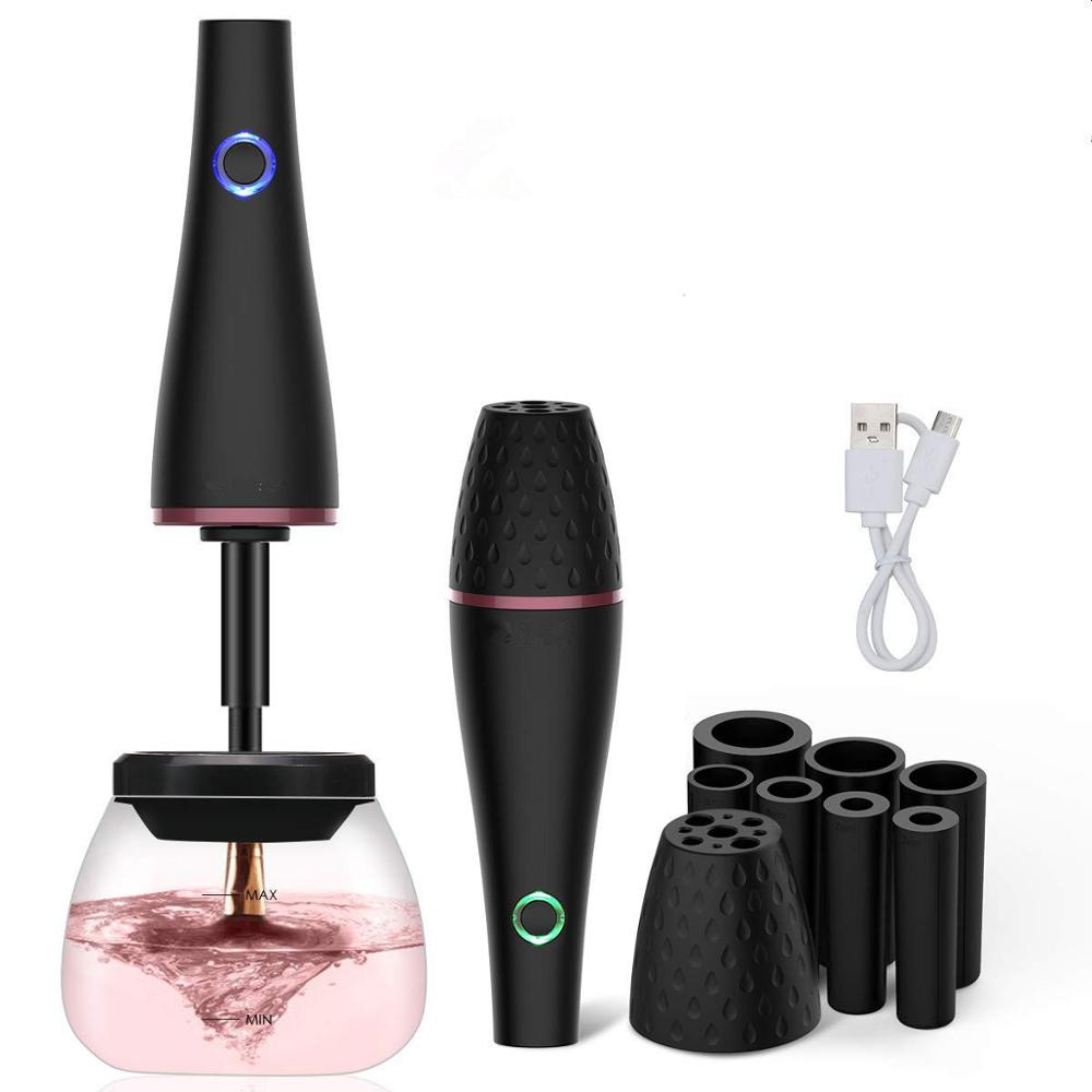 Limpiador de brochas de maquillaje eléctrico.