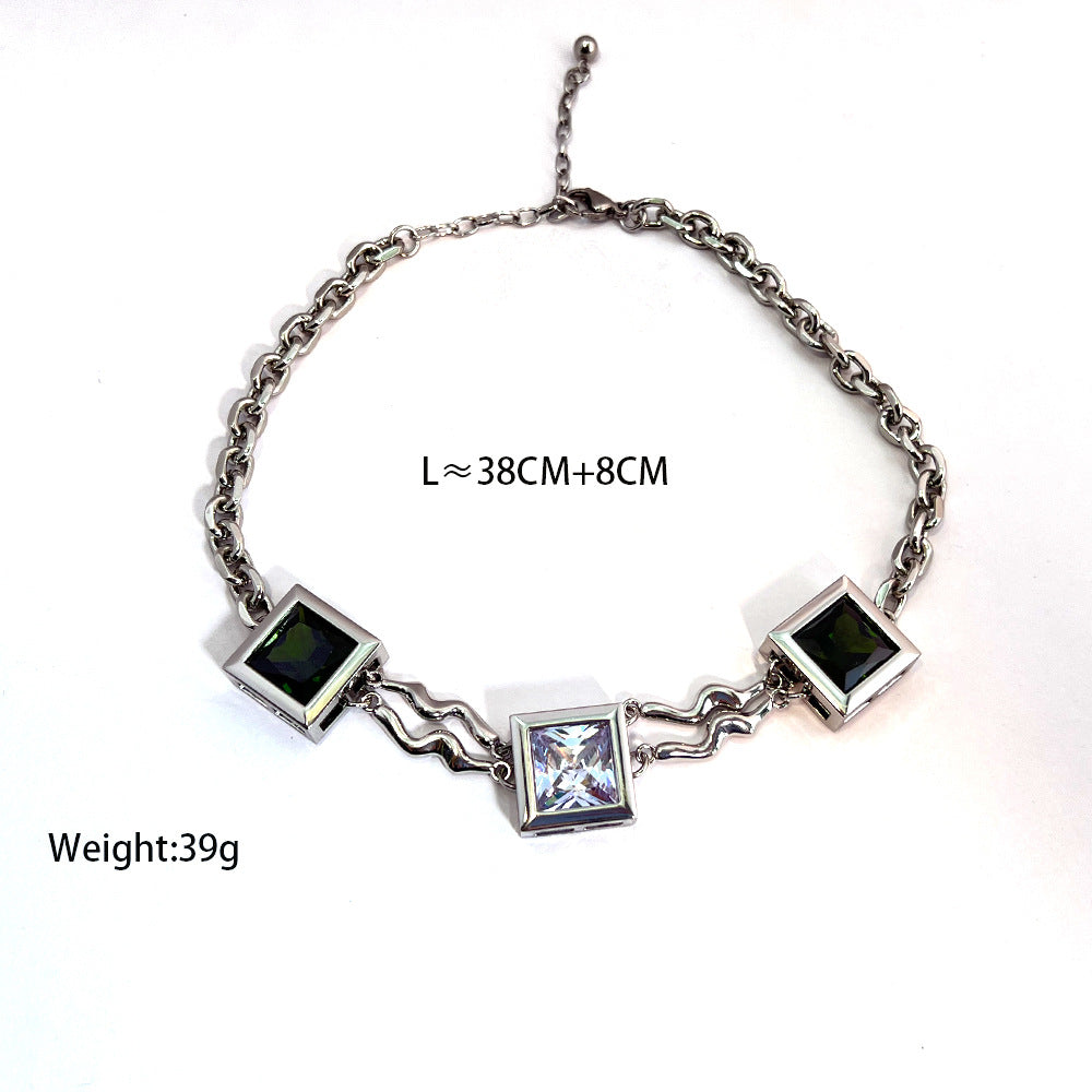 Hermoso Collar de dopamina original bañado en plata, Joya en Plata Phantom