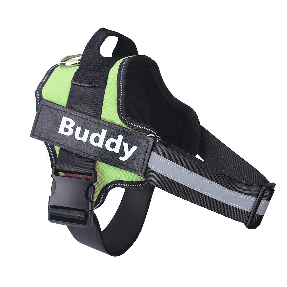 Arnés para perro personalizado, sin tirones, reflectante, transpirable, ajustable