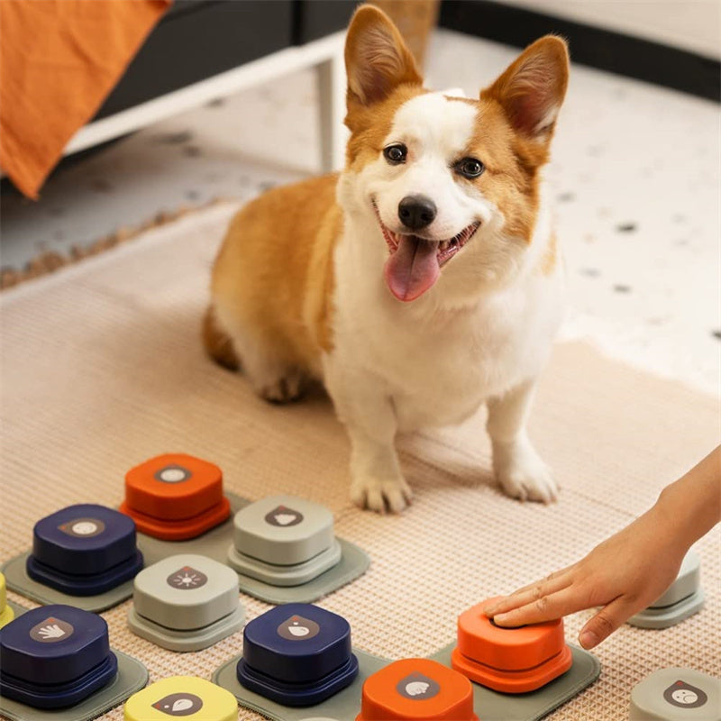 Botón de Comunicación Grabable para Perros y Gatos – ¡Diles “Comida”, “Paseo” o “Jugar”!