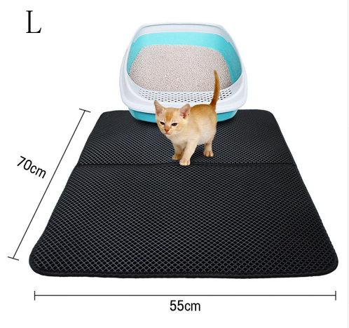 Almohadillas de cama para gatos de doble capa, alfombra que recoge las piedritas y residuos de sus patitas