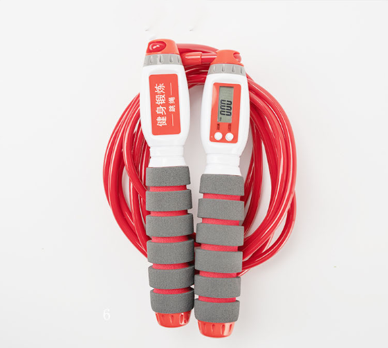 Cuerda de conteo electrónica para entrenamiento físico, cómoda que facilita su agarre y transporte.
