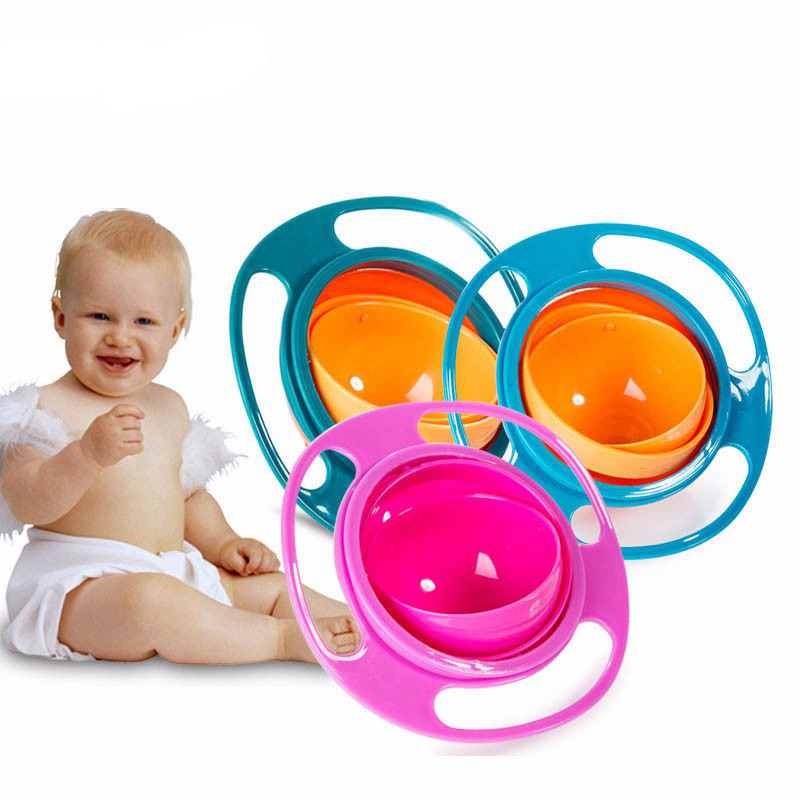 Plato tipo tazón universal a prueba de derrames para tu bebé, plato antiderrapante con rotación de 360 grados, calidad exccelente