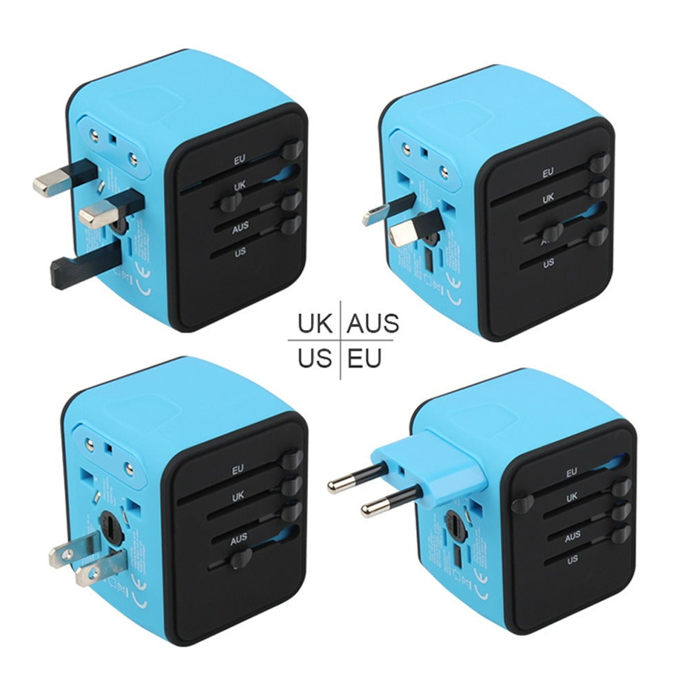 Base de carga multifuncional para viajes con 4 puertos USB y convertidor