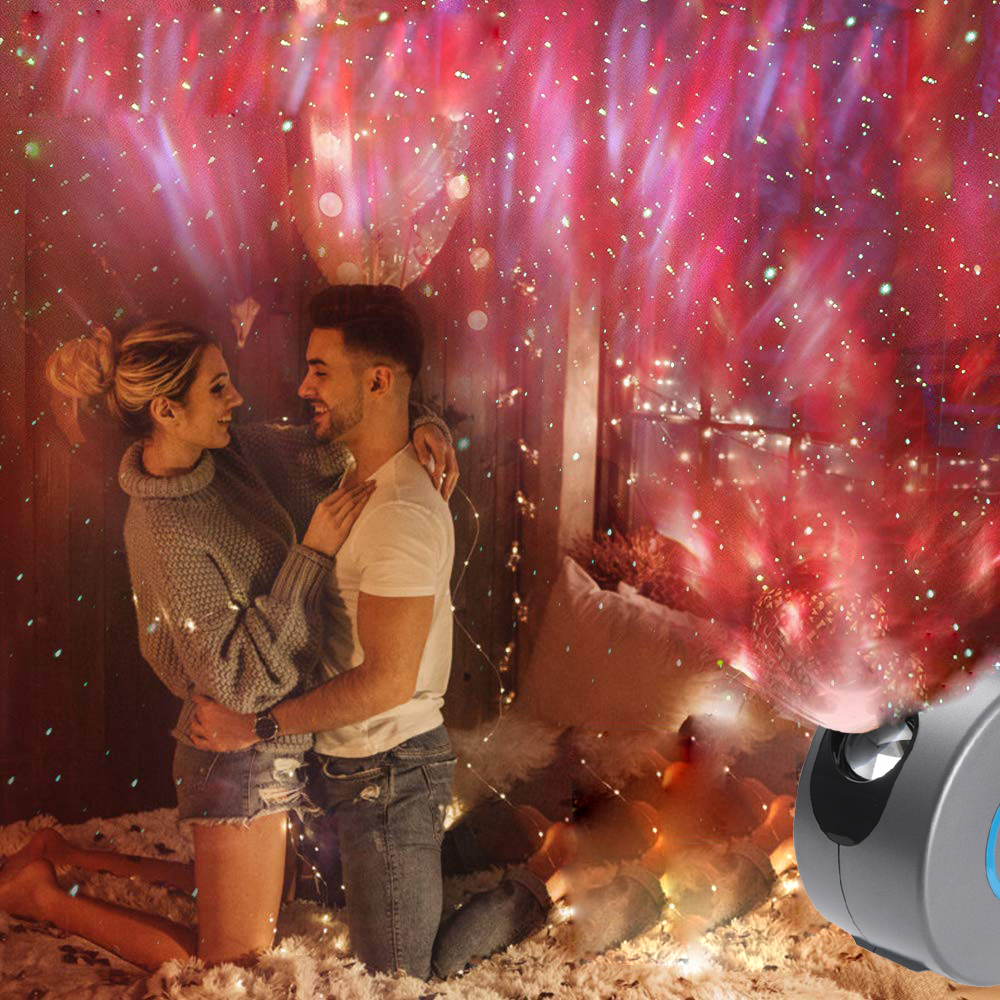 Proyector Galaxy Starry Sky giratorio, lampara de luz para cuarto de niños y adultos, hermoso proyector de luz, 7 colores distintos