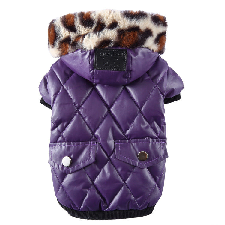 Chamarra gruesa, tela impermeable Ropa para perros, otoño e invierno, abrigo de cuello de pie