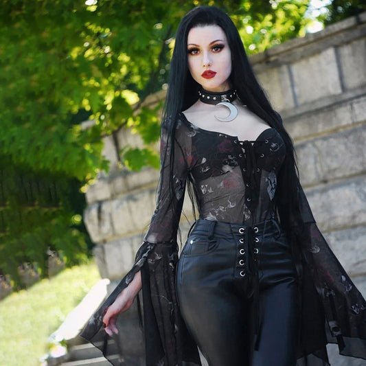 Nuevo mono de Halloween de manga larga para mujer