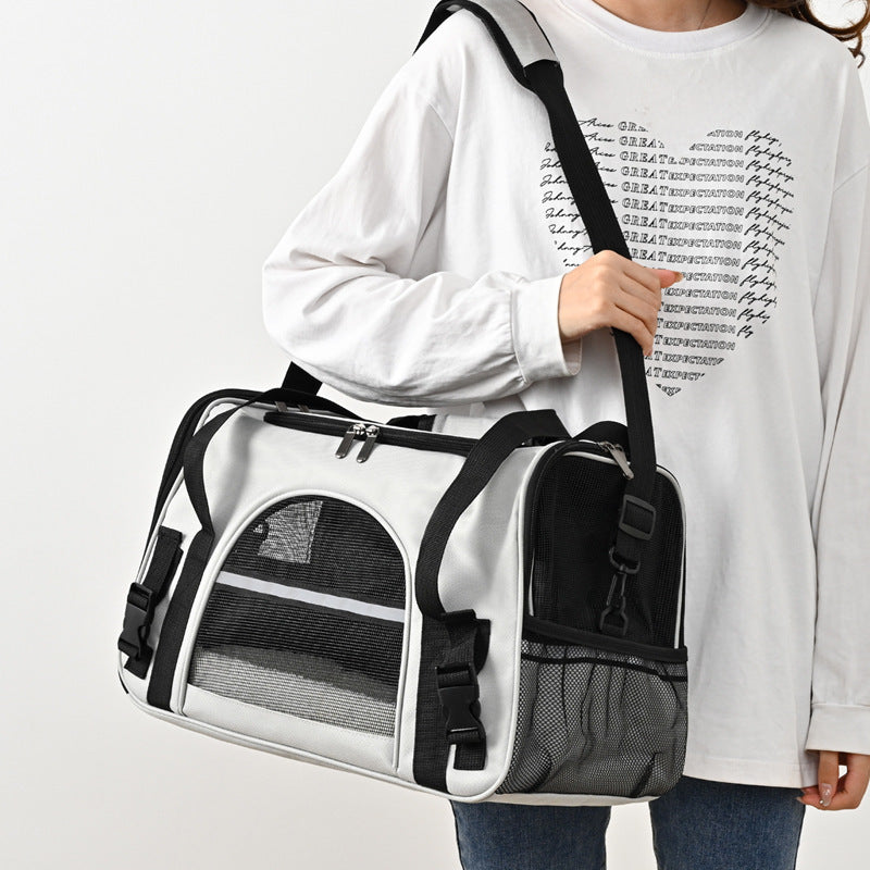 Bolso Transportador para Mascotas 10kg – Bandolera Plegable con Refuerzo Interno | Viajes y Exterior