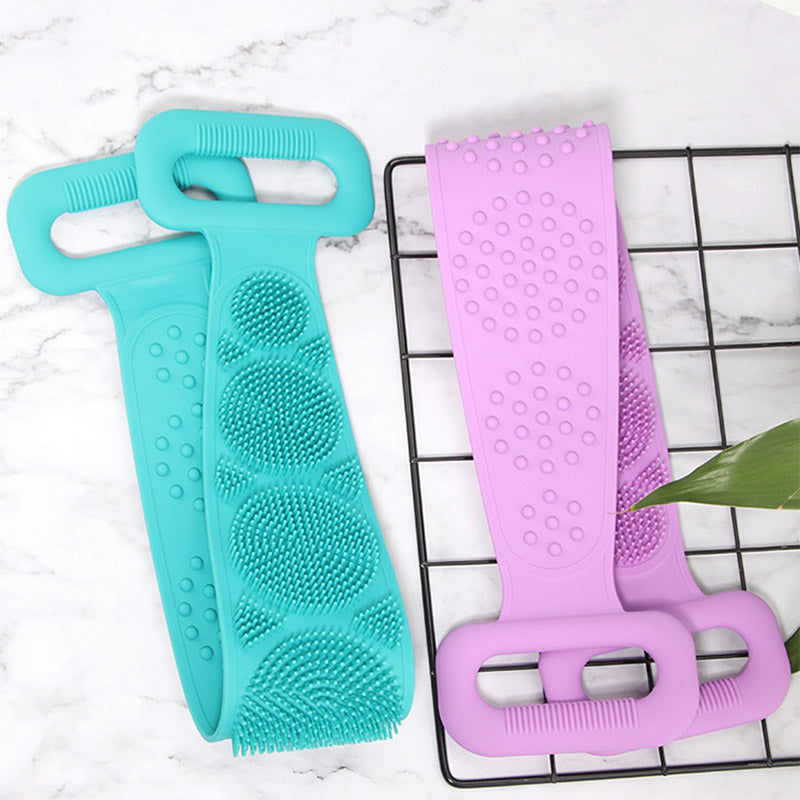 Toalla frotadora para tu cuerpo, toalla de silicona para frotar tu cuerpo, cepillo capilar
