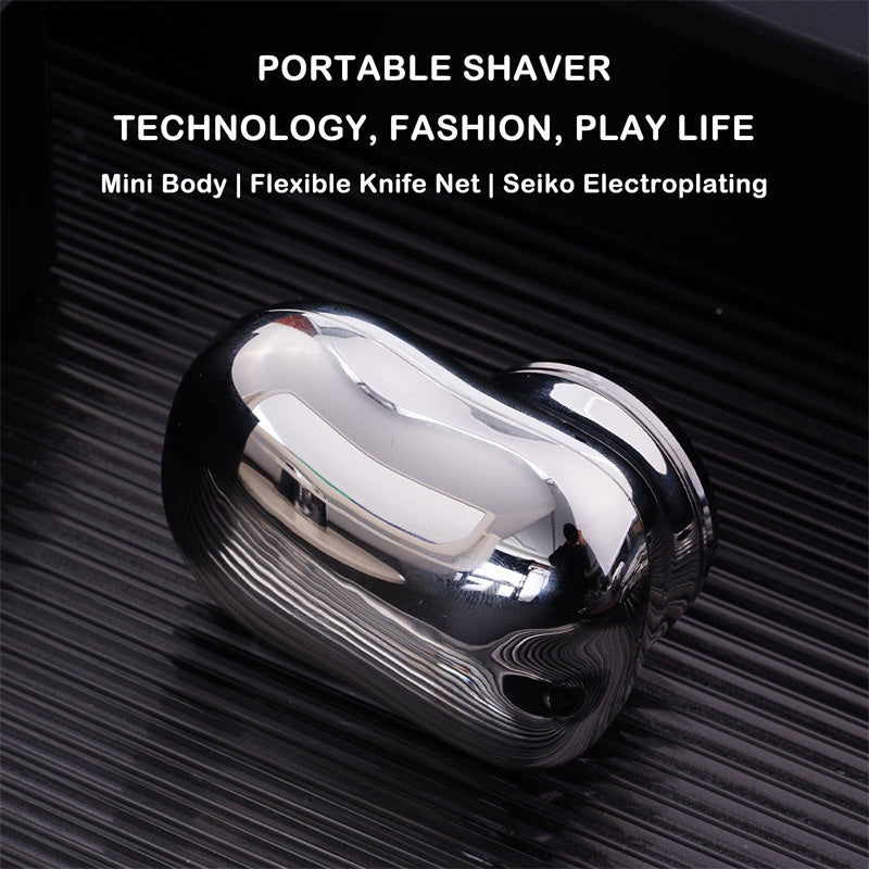 Mini afeitadora inalámbrica, portátil para hombre, recargable por USB, máquina de afeitar de tamaño pequeño, indolora, húmeda y seca
