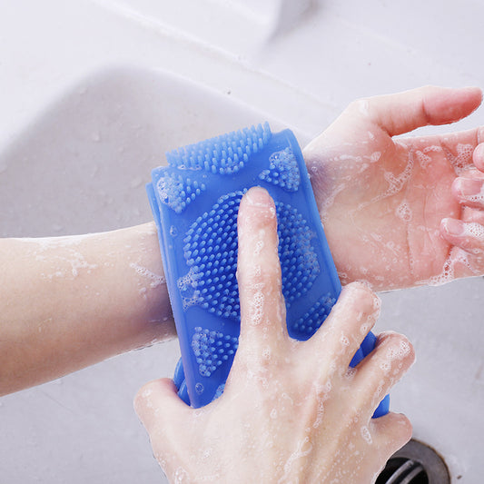 Toalla frotadora para tu cuerpo, toalla de silicona para frotar tu cuerpo, cepillo capilar