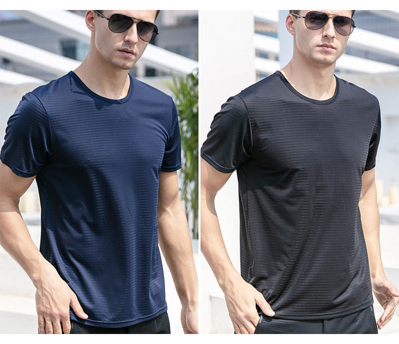 Camiseta de Seda traspirable para Hombre – Fresca, Deportiva y Urbana | Manga Corta, Cuello Redondo