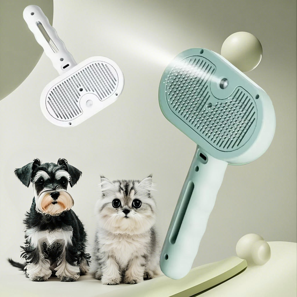 Cepillo con Rociador para Perros y Gatos – Cepillo para el Cuidado Profesional en Casa