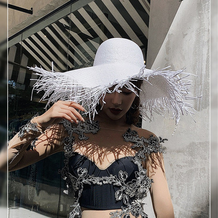 Sombrero de playa tipo cúpula, Sombrero Fashion y elegante para tu outfit de playa, escenario casual y cómodo