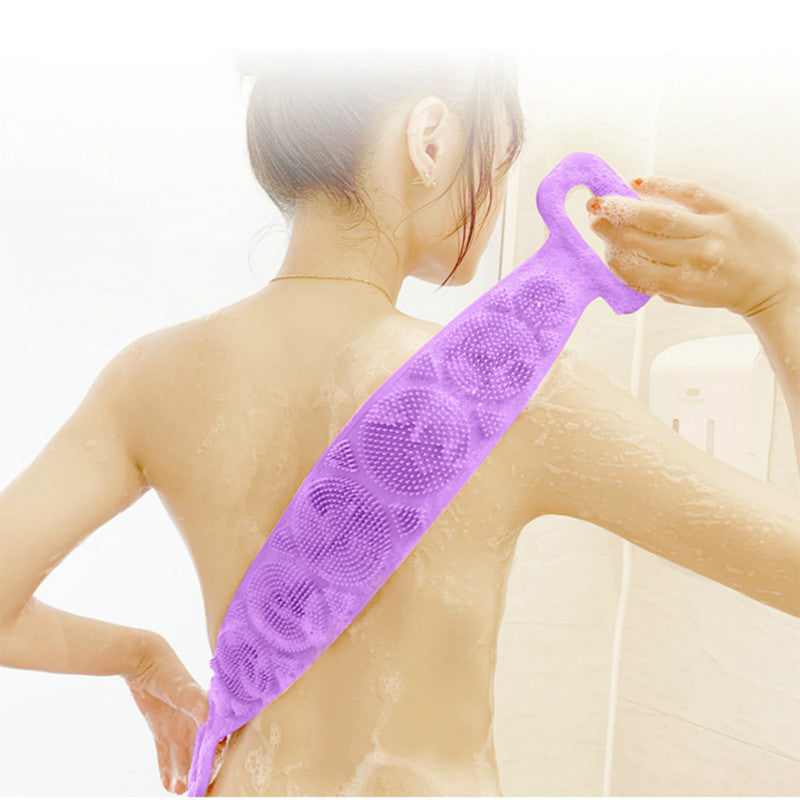 Toalla frotadora para tu cuerpo, toalla de silicona para frotar tu cuerpo, cepillo capilar