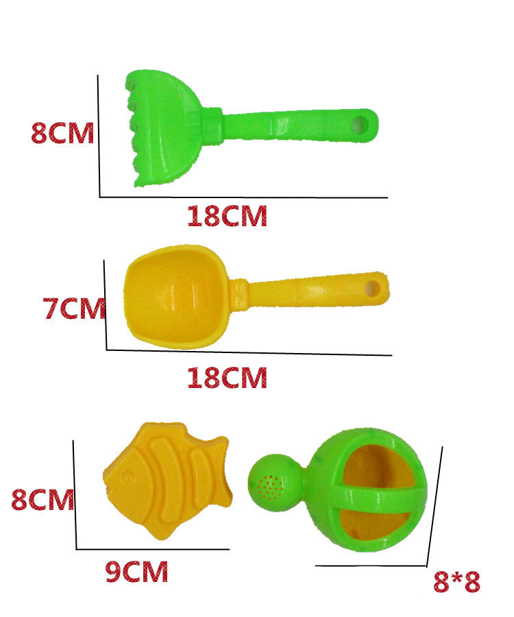 juguetes de playa para niños; Cubo de playa con regadera, pala, rastrillo, molde para pescar ideal para niños