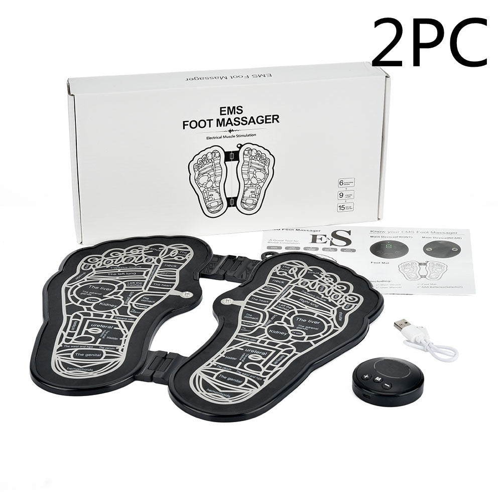 Masajeador de pies recargable con almohadilla para pedicura y pulso EMS.