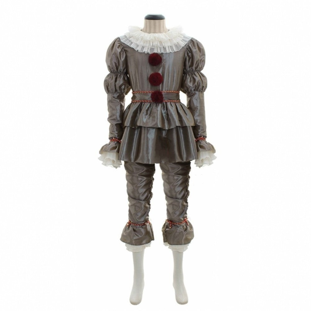 Disfraz de payaso malvado para tu fiesta de Halloween, color oscuro y blanco, magnífico para tu fiesta de disfraces, Payaso de miedo! para niños y adultos
