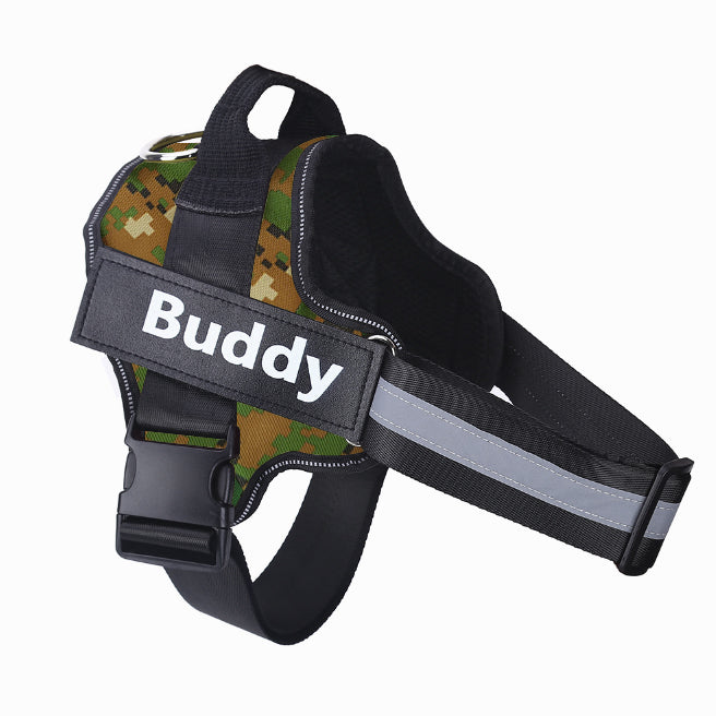 Arnés para perro personalizado, sin tirones, reflectante, transpirable, ajustable
