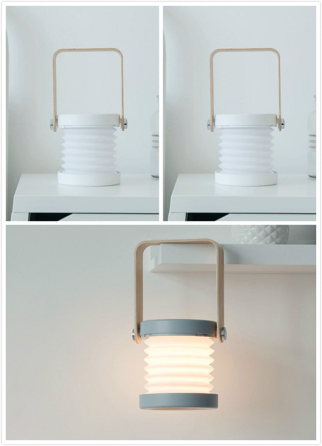 Lámpara de Luz LED nocturna regulable y táctil plegable, recargable USB, lámpara linterna portátil, recargable por USB para decoración del hogar