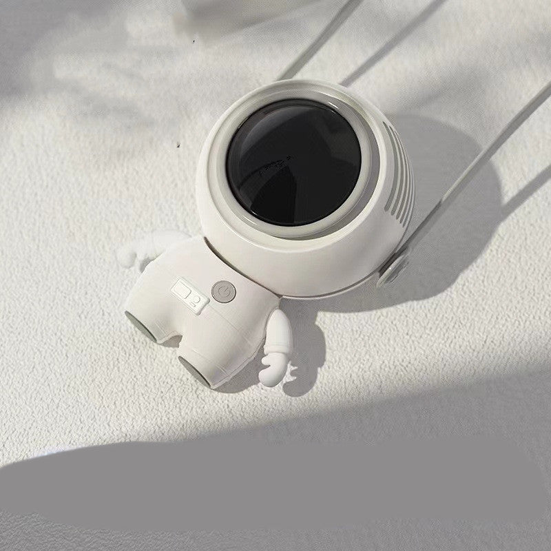 Ventilador personal para el cuello, ventilador pequeño de astronauta recargable por USB, mini ventilador sin aspas