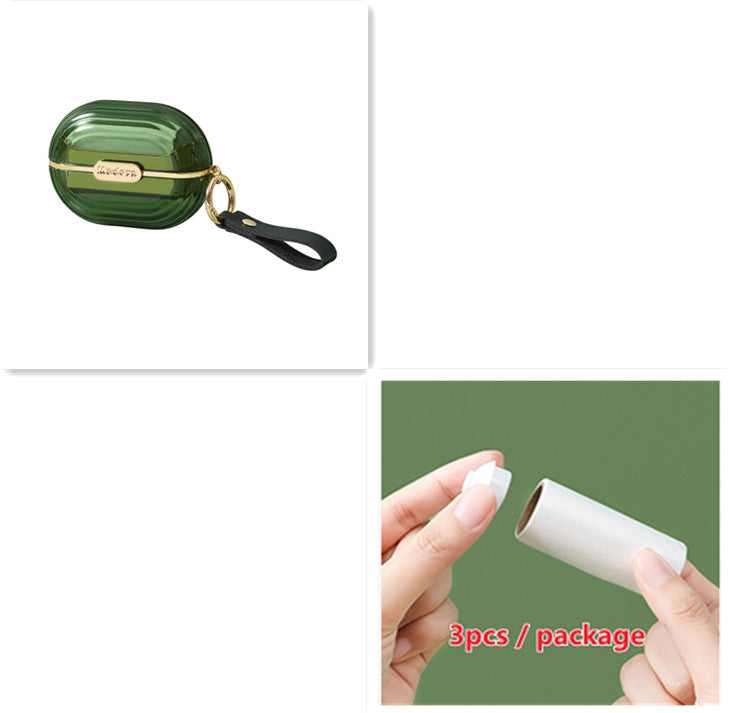 Limpiador de pelusas personal, limpia pelos, pelusas de la ropa con el limpiador de pelusas portátil, limpiador con papel en rollo desprendible adhesivo de doble cara, de lujo, ligero