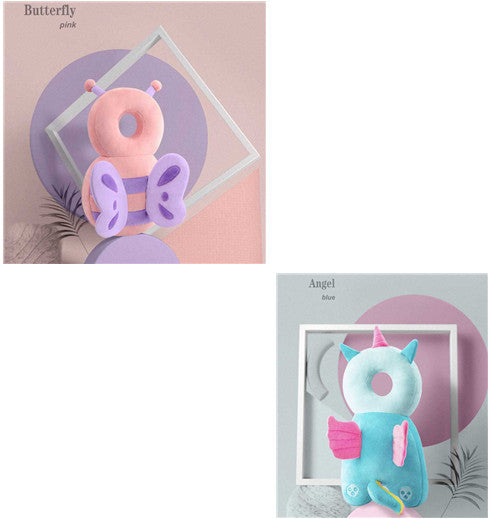 Almohadilla de protección para la cabeza en puro algodón para niños pequeños en divertidos personajes.
