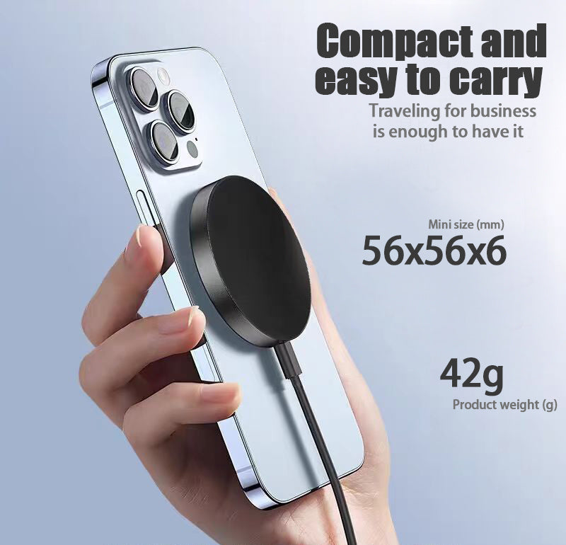 Cargador inalámbrico Qi2 de 15 W con carga rápida inalámbrica magnética, compatibles