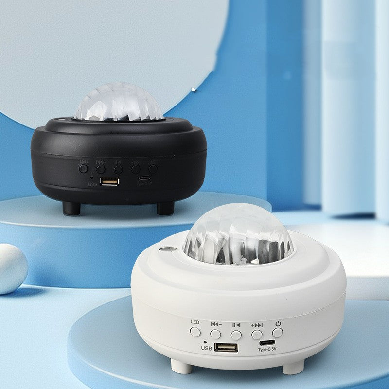 Lampara proyecctor de aurora boreal con bluetooth, de 7 colores, recargable