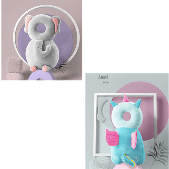 Almohadilla de protección para la cabeza en puro algodón para niños pequeños en divertidos personajes.