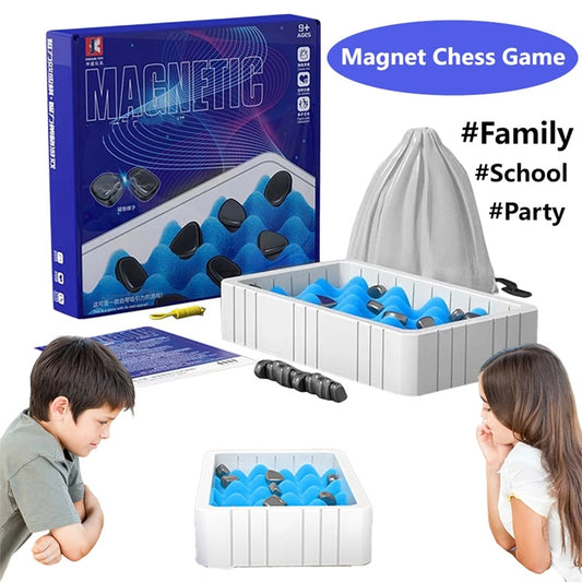 Juego de ajedrez magnético con piedras magnéticas, juego de mesa, juguete para niños, juego de batalla educativo, regalo de Navidad