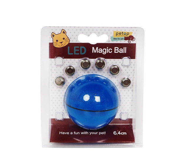 Pelota de juguete electrónica con láser LED y ruedas para gatos