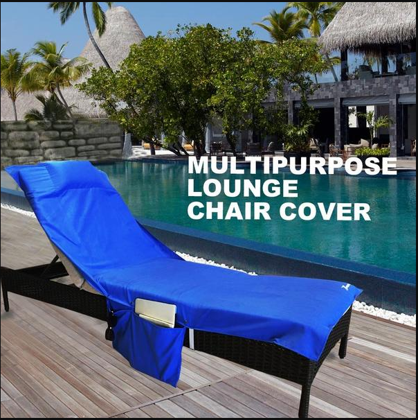 Funda para silla de playa, funda de reposera, funda para silla de descanso al sol ideal para exterior, secado rápido, fresco y ligero.