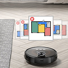 Robot aspirador y trapeador Geek Smart L8, navegación LDS, aplicación conectada a Wi-Fi, limpieza selectiva de habitaciones, succión MAX 2700 PA, ideal si tienes mascotas y hogares más grandes.