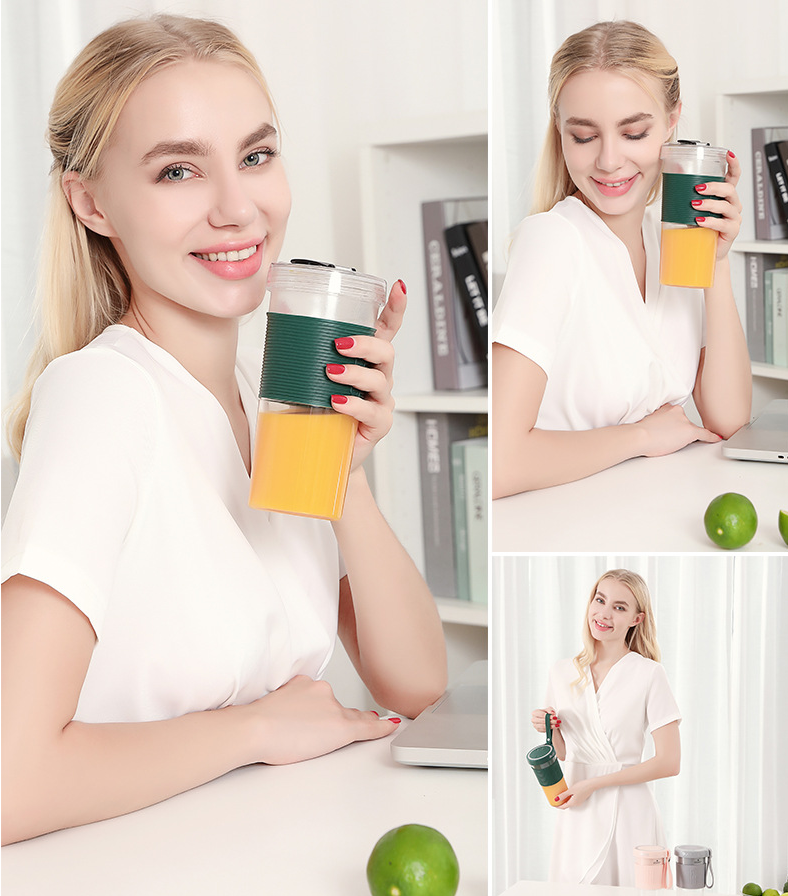 Mini licuadora portátil recargable por USB, exprimidor de frutas eléctrico, batidora de cocina, botella deportiva ligera, licuadora multifunción