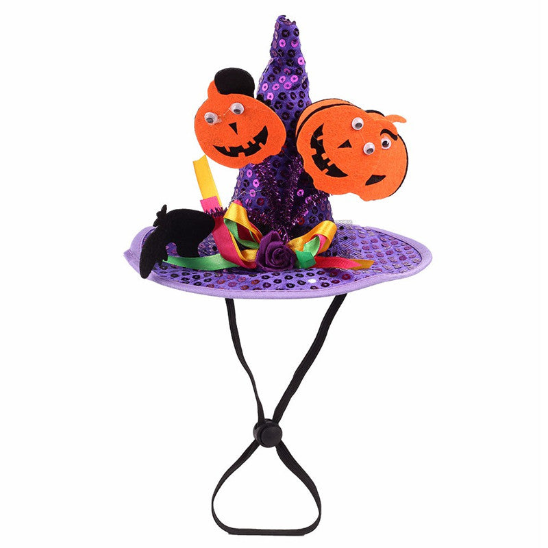 Disfraz de mascota Halloween, Sombrero divertido para tu mascota, sombrero de bruja, araña, calabazas, duende