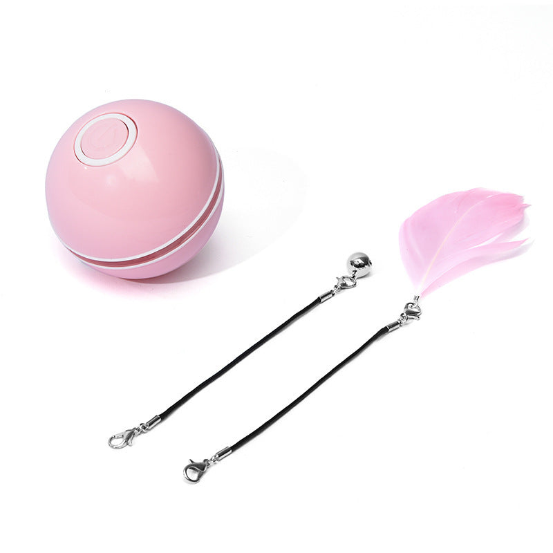 Pelota de juguete electrónica con láser LED y ruedas para gatos