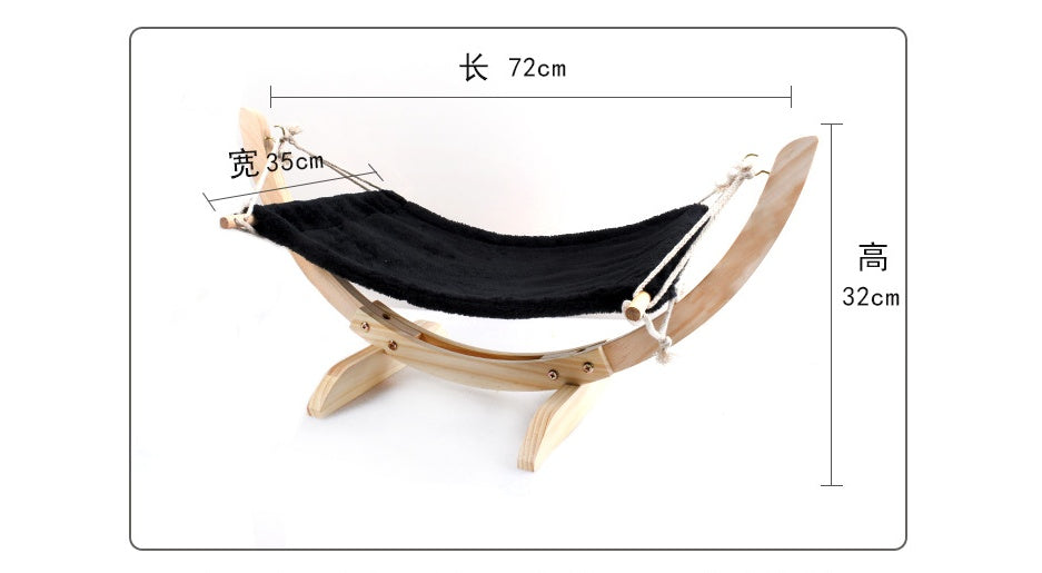 Hamaca para gatos, cama de madera, suministros para mascotas