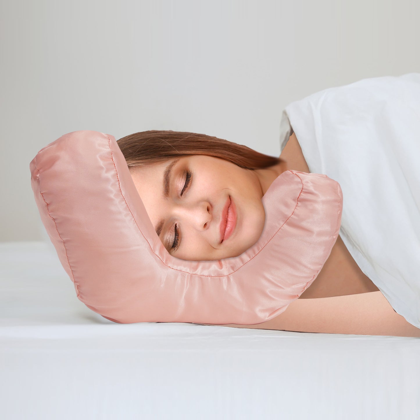 Almohada facial, almohada de belleza, almohada de masaje antiarrugas para dormir boca abajo