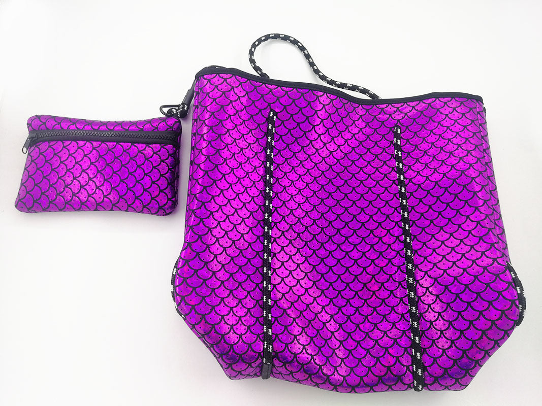 Bolsa de playa de neopreno ideal para tus días al aire libre, salidas a la playa, caminatas al sol