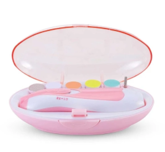 Pulidor de uñas eléctrico multifuncional anti arañazos para bebés y niños, recortadora 6 en 1 eléctrica