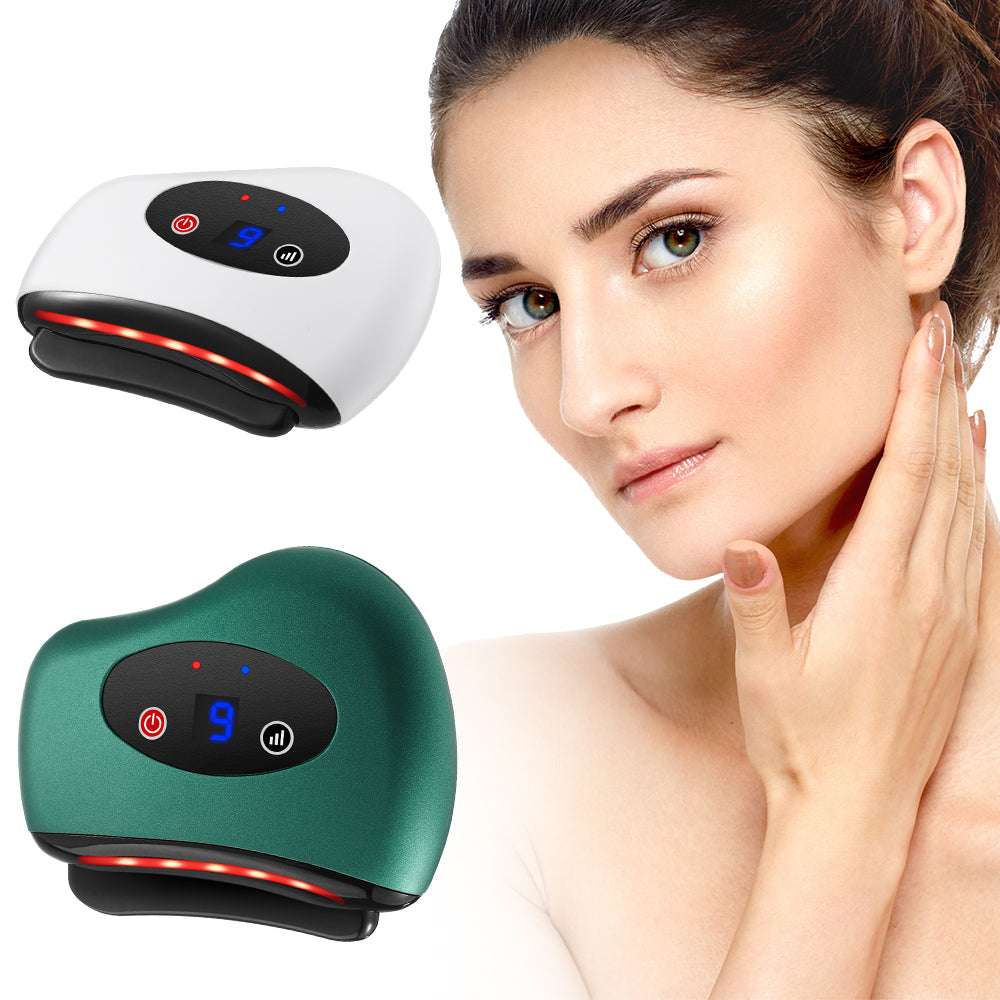 Gua Sha dispositivo electrónico, Masajeador Facial Meridian Drenaje linfático