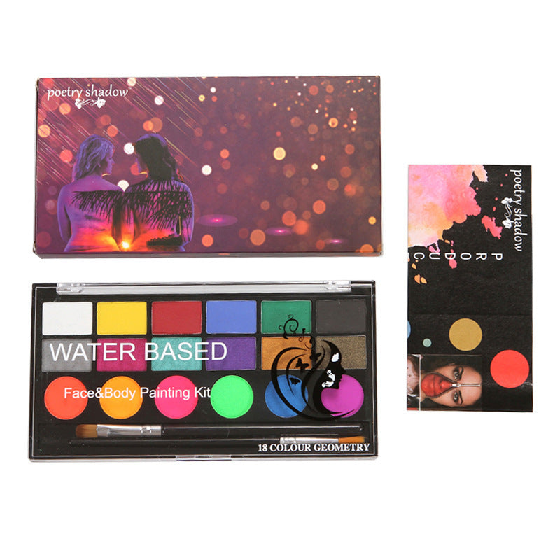 Set de Pintura Corporal UV 🎨 – 18 Colores para Halloween y Maquillaje Creativo