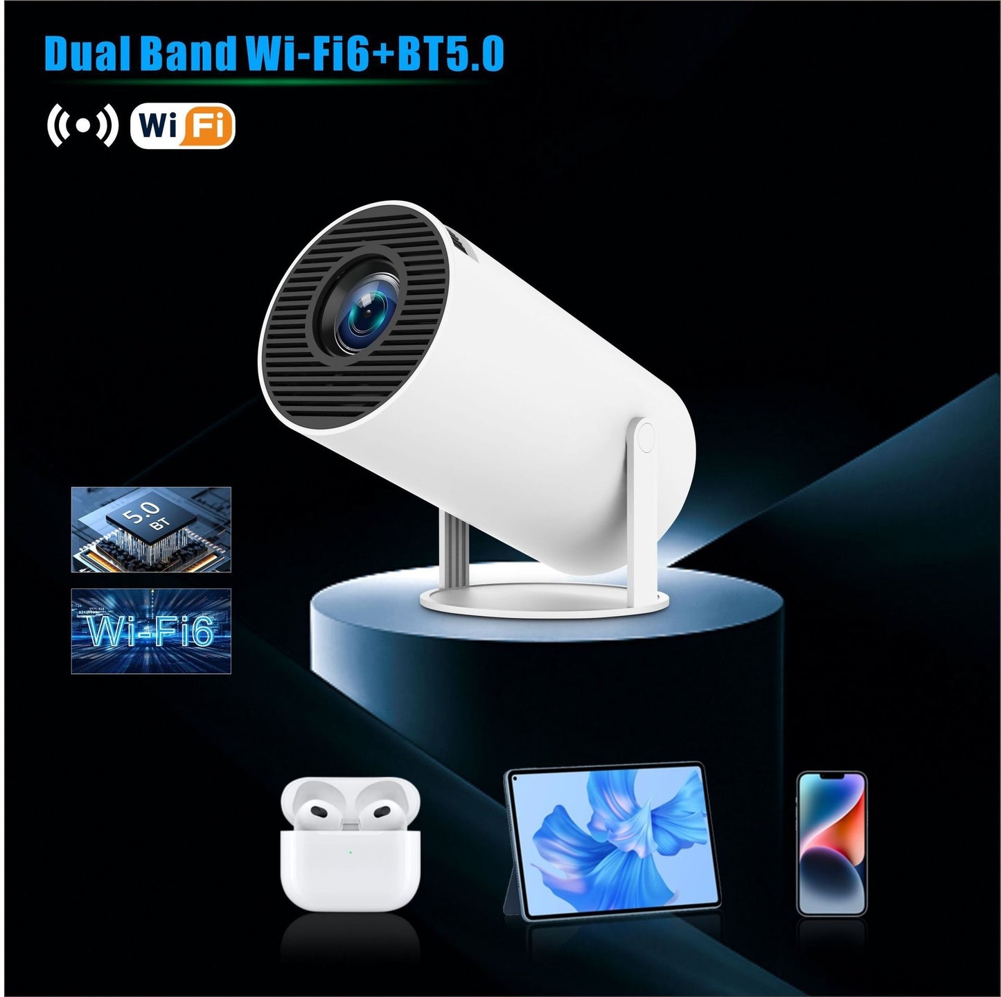 Proyector profesional HY300 para cine en casa, entretenimiento, proyector pequeño portátil