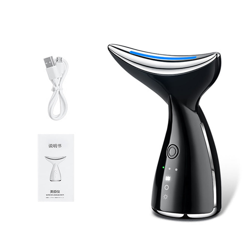 Dispositivo de microcorriente EMS con 3 colores para tratamiento facial, terapia de fotos LED para estiramiento de la piel. Reducir los dispositivos de estiramiento facial de papada